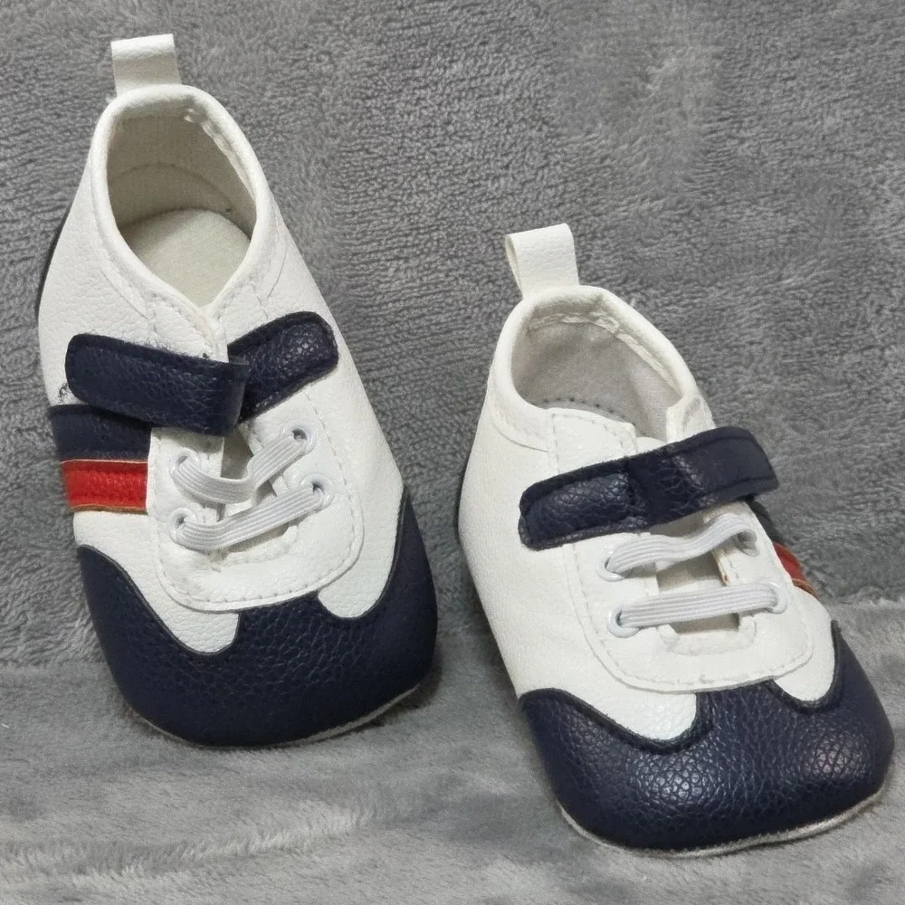 First Steps Baby Shoes 6-9‎ Months Red White Blue